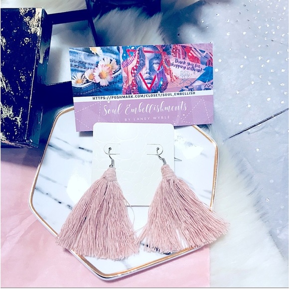 🥳HP: Trendy BOHO Stylish 100%COTTON Customizable Dangle Tassel Earrings 925s - Picture 7 of 16